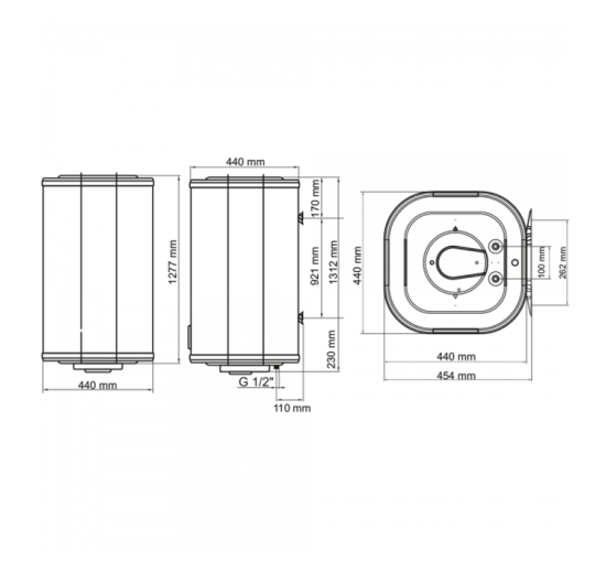 Водонагреватель ARTI WH Cube Dry 150L/2