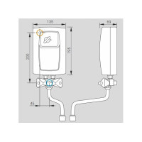 Нагреватель воды проточный электрический Kospel Twister EPS2 - 5.5 ~220В