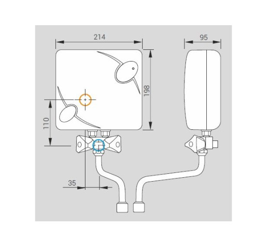 Нагреватель воды проточный электрический Kospel Optimus EPJ - 5.5 ~220В