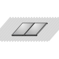 Комплект монтажний на покрівлю для 2 - х колекторів Wolf 2484 142