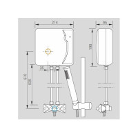 Нагреватель воды проточный электрический Kospel Primus EPJ.P - 5.5 ~220В (душ)