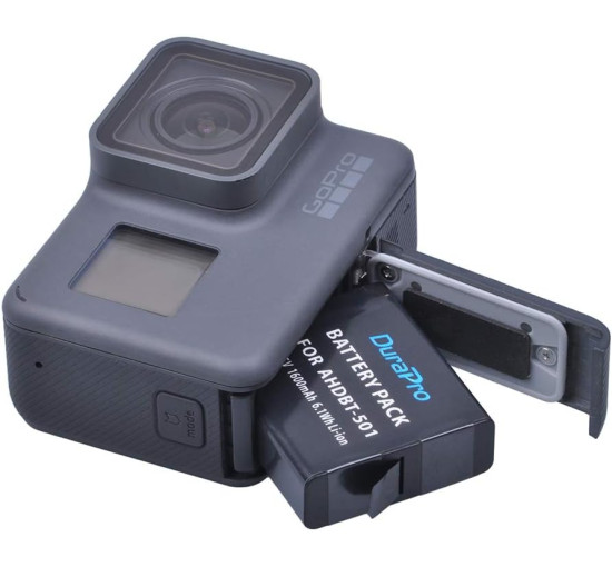 Акумулятор Durapro 2 x AHDBT-501, світлодіодний USB-зарядний пристрій з портом Type C для камер Gopro 7, 5, Hero 6, чорний (my-13161)