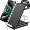 Бездротова зарядна станція QKXC X3Pro 20 Вт, чорний (my-19010) Бездротова зарядна станція QKXC X3Pro 20 Вт, чорний (my-19010)