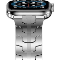 Браслет из нержавеющей стали NewWays Grade 2 совместим с Apple Watch Ultra 2 49 мм, Series 10 46 мм, Series 9, Series 8 (my-13090)