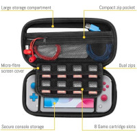 Чохол для Nintendo Switch Lite Orzly з місцем для зберігання ігор та аксесуарів, рожевий (my-16015)