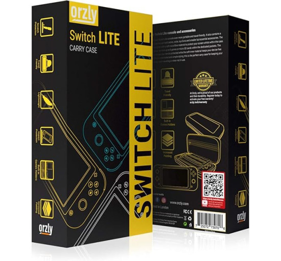 Чохол для Nintendo Switch Lite Orzly з місцем для зберігання ігор та аксесуарів, рожевий (my-16015)