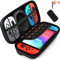 Чехол для переноски Ivoler для Nintendo Switch и новой модели Switch OLED, портативный жесткий чехол для переноски и путешествий, черный (my-16131)