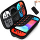 Чехол для переноски Ivoler для Nintendo Switch и новой модели Switch OLED, портативный жесткий чехол для переноски и путешествий, черный (my-16131)
