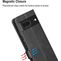 Чохол-книга Cresee з блокуванням RFID для Google Pixel 7, чорний (my-13047)