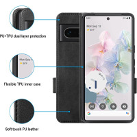 Чохол-книга Cresee з блокуванням RFID для Google Pixel 7, чорний (my-13047)