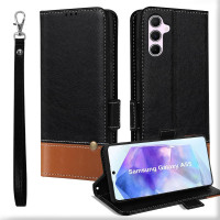 Чехол MAMA MOUTH для Samsung Galaxy A55 5G, слоты для карт, кожаный магнитный чехол для мобильного телефона, черный (my-13178)