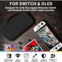 Чехол Orzly Carry Case дорожный чехол с карманами для аксессуаров и игр, совместимый с Nintendo Switch и новой консолью Switch OLED (my-16018)