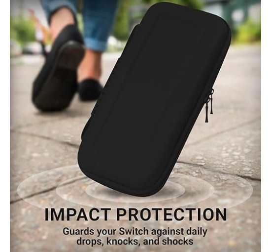 Чехол Orzly Carry Case дорожный чехол с карманами для аксессуаров и игр, совместимый с Nintendo Switch и новой консолью Switch OLED (my-16018)