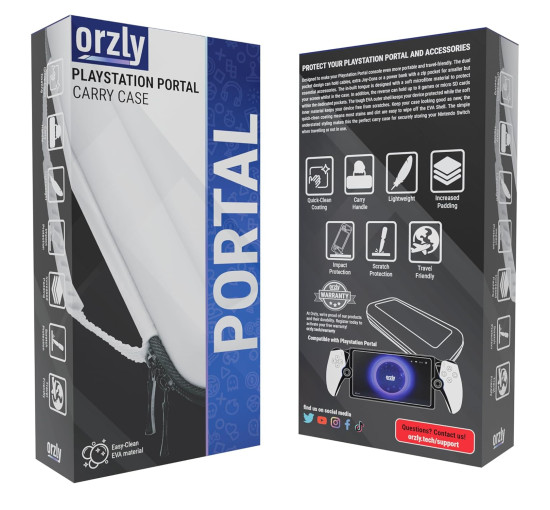 Чохол Orzly для перенесення пульта дистанційного керування PlayStation Portal для консолі PS5, білий (my-16016)