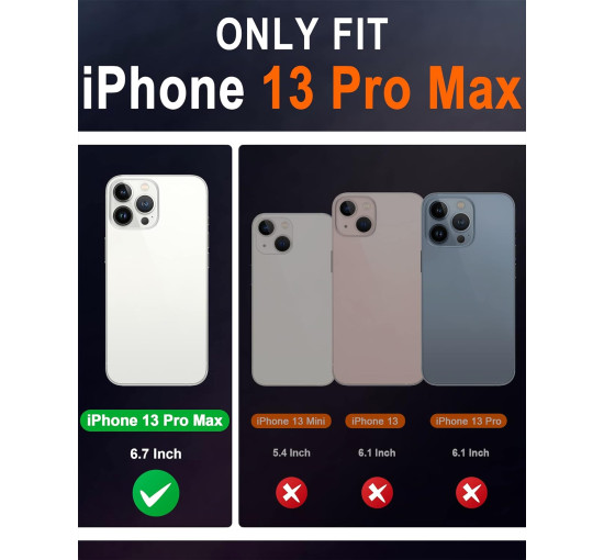 Чохол SHIELDON для iPhone 13 Pro Max 5G, чохол-гаманець з натуральної шкіри, магнітний чохол-книжка, чорний (my-13162)