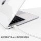 Чохол TECOOL ‎TCMA2, сумісний з MacBook Air M1 і MacBook Air 13 жорсткий чохол, що защіпається, і захисна плівка для клавіатури UK EU, прозорий (my-16067)