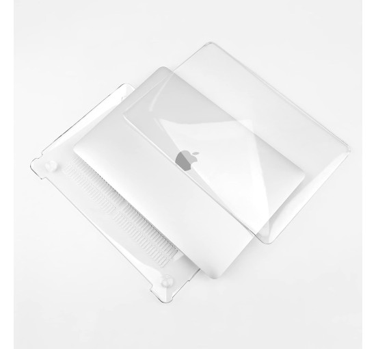 Чохол TECOOL ‎TCMA2, сумісний з MacBook Air M1 і MacBook Air 13 жорсткий чохол, що защіпається, і захисна плівка для клавіатури UK EU, прозорий (my-16067)