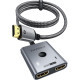 HDMI-переключатель 4K 60 Гц WARRKY AV-H03 поддержка HDR, 3D, 4K, 1080P Совместимость с PS5/4, Xbox, Roku, Fire Stick, серый (my-16017)