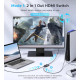 HDMI-переключатель 4K 60 Гц WARRKY AV-H03 поддержка HDR, 3D, 4K, 1080P Совместимость с PS5/4, Xbox, Roku, Fire Stick, серый (my-16017)