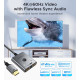 HDMI-переключатель 4K 60 Гц WARRKY AV-H03 поддержка HDR, 3D, 4K, 1080P Совместимость с PS5/4, Xbox, Roku, Fire Stick, серый (my-16017)