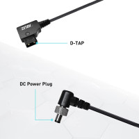 Кабель живлення ZITAY D-Tap to DC 12V кутовий DTap DC 2,5x5,5 мм, сумісний з монітором Atomos Ninja Shogun Blackmagic (my-13059)