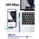 Кабель UGREEN USB-USB C, угловой, 3 А, 90 градусов быстрая зарядка, совместим с iPhone 16/15 Pro Max, Galaxy S24, S23 Ultra, A53, Pixel 7 (my-16045)