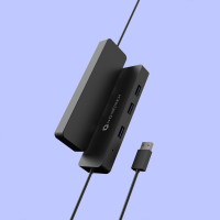 Концентратор Nov8tech USB 3.0 на 4 порта с удлиненным кабелем длиной 60 см. высокоскоростной передачи данных до 5 Гбит/с, черный (my-16068)