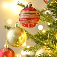 Набір різдвяних кульок Valery Madelyn 16 шт. 60 мм, традиційні червоні та золоті ялинкові кулі (my-16142)