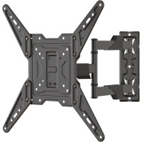 Настінний кронштейн XINLEI для телевізора, поворотний, похилий, для більшості плоских зігнутих телевізорів 26-55 дюймів, чорний (my-13052)