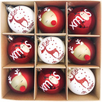 Різдвяні ялинкові кулі Victor's Workshop WKD19PB-020, набір із 9 пластикових ялинкових куль діаметром 6 см (my-16132)