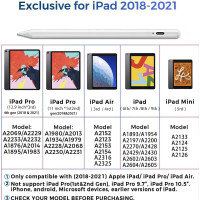 Стілус AICase для iPad з функцією блокування долонь, сумісний з Active Pencil (2018–2020 рр.), iPad Pro (11/12,9 дюйма), білий (my-13126)