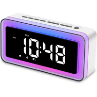 Световой будильник ANNNGUL BT200 с цветной RGB-подсветкой, белый (my-19017) Световой будильник ANNNGUL BT200 с цветной RGB-подсветкой, белый (my-19017)
