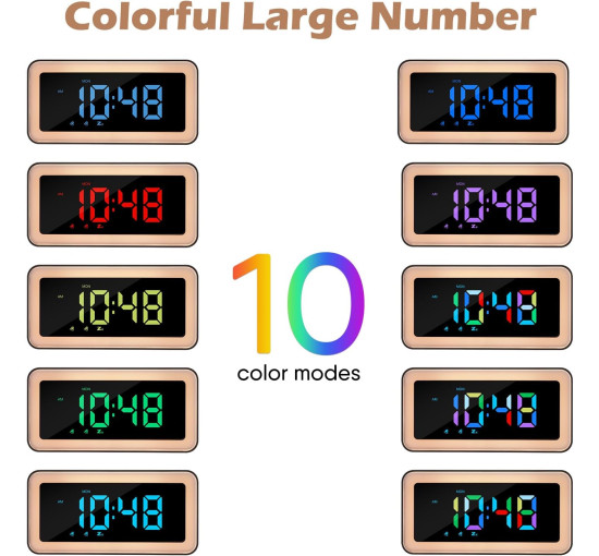 Световой будильник ANNNGUL BT200 с цветной RGB-подсветкой, белый (my-19017)