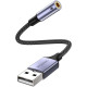 Адаптер MOSWAG USB аудиоадаптер для внешней звуковой карты с 3,5-мм стереоконвертером Aux, черный (my-16072)