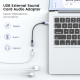 Адаптер MOSWAG USB аудиоадаптер для внешней звуковой карты с 3,5-мм стереоконвертером Aux, черный (my-16072)
