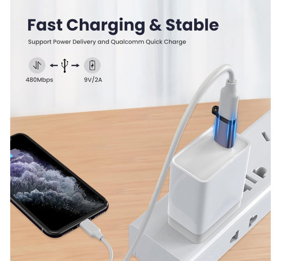 Адаптер Seminer Type-C Female на Micro USB Male підтримує синхронізацію даних, сумісний із Samsung Galaxy S8/S8+ (2 шт.) (my-16074)