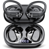 Беспроводные Bluetooth 5.3-наушники Hadbleng Q28S 58 часов воспроизведения со светодиодным дисплеем Usb C черные (my-11131)