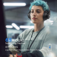 Беспроводные Hi-Fi стереонаушники с микрофоном Uliptz WH203A, 65 часов воспроизведения, черные (my-19007) Беспроводные Hi-Fi стереонаушники с микрофоном Uliptz WH203A, 65 часов воспроизведения, черные (my-19007)