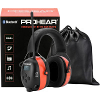 Беспроводные наушники PROHEAR 033A DAB Bluetooth с FM-радио с шумоподавлением оранжевые (my-11046)