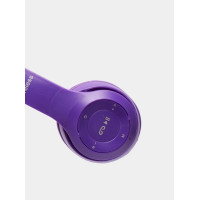 Бездротові повнорозмірні Bluetooth навушники Y47 250mAh LED з котячими вушками фіолетові (my-16081)
