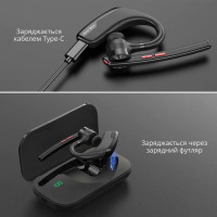 Гарнитура Bluetooth New Bee M51 с зарядным чехлом черная (my-11145)