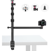 Настольный штатив Victiv DH01 для цифровой зеркальной камеры, штатив-зажим с гибким рычагом и шаровой головкой 1/4" для камеры, подсветка (my-13028)