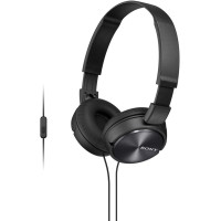 Дротові навушники Sony MDR-ZX310AP серії ZX з мікрофоном, чорні (my-8101)