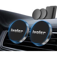 Автомобільний тримач для iVoler магнітний сумісний з iPhone, Samsung, Huawei, Xiaomi, чорний (my-16031)