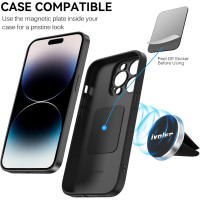 Автомобільний тримач для iVoler магнітний сумісний з iPhone, Samsung, Huawei, Xiaomi, сріблястий (my-16014)