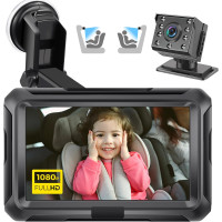 Камера Zacro Baby Car Camera HD 1080P з дисплеєм 4,3 дюйма HD 1080P чорна (my-8075)