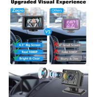 Камера Zacro Baby Car Camera HD 1080P з дисплеєм 4,3 дюйма HD 1080P чорна (my-8075)