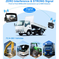 Комплект цифрової камери заднього виду URVOLAX UR61X 7-дюймовий монітор, HD 1080P, кут огляду 170 ° (my-19028)