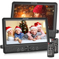 Портативный 10,5-дюймовый DVD-плеер WONNIE SMJ1011 с двумя экранами 1280x800, черный (my-19020) Портативный 10,5-дюймовый DVD-плеер WONNIE SMJ1011 с двумя экранами 1280x800, черный (my-19020)