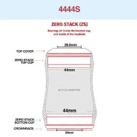 Рульова колонка ZTTO 4444S ZS44/28.6 ZS44/30 для прямого штока вилки та прямої склянки, чорний (my-16079)